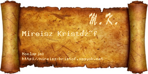 Mireisz Kristóf névjegykártya