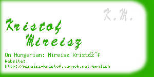 kristof mireisz business card